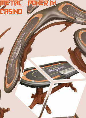 Metal poker table