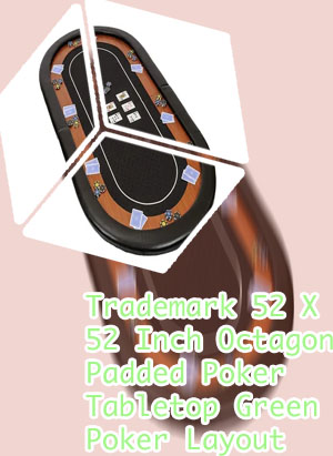 Poker folding table top